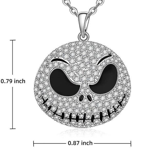 Diamond Nightmare Before Christmas Scene Necklace - Picture 4 of 12